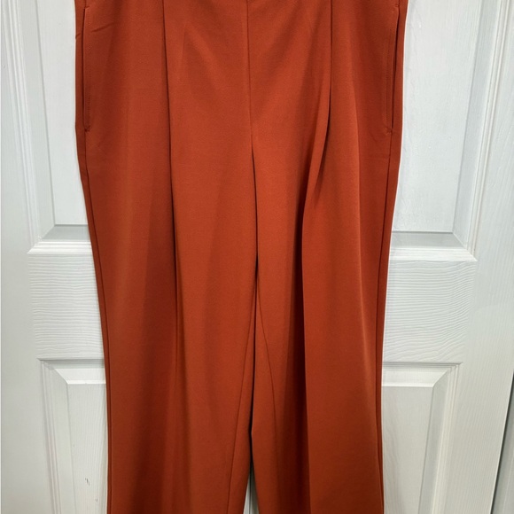 Jules & Leopold Terracotta Wide Leg Women's Trousers - Picture 2 of 7